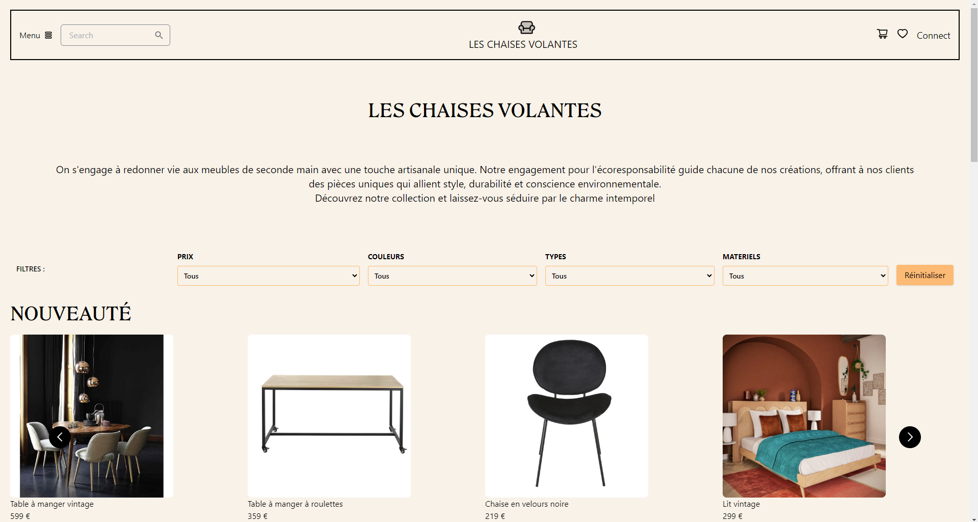 Page d'acceuil